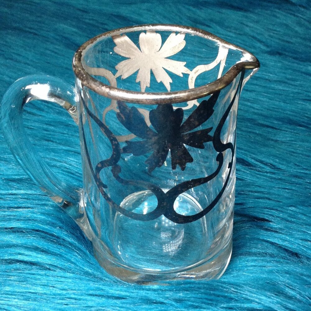 ANTIQUE Cream/Sugar and Ind. Salts, Traditional, Regency, Classic, Silver Inlaid - Picture 9 of 11